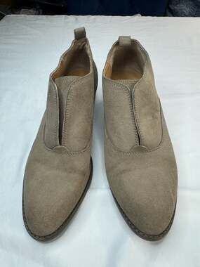 Lucky Brand Fimberly Suede Oxford Booties Brindle Taupe